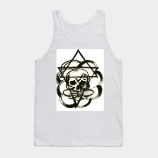 Skull Moth Design Tank Top